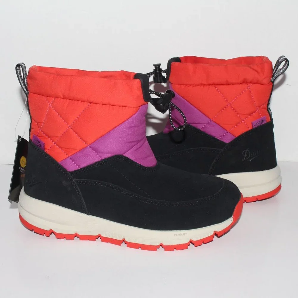 Free People Movement Danner Cloud Cap Boots Jet Black Candy Apple Women’s - Picture 8 of 13